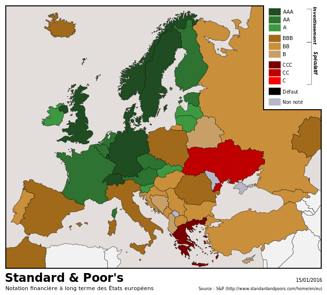 Кредитный рейтинг Европейских стран