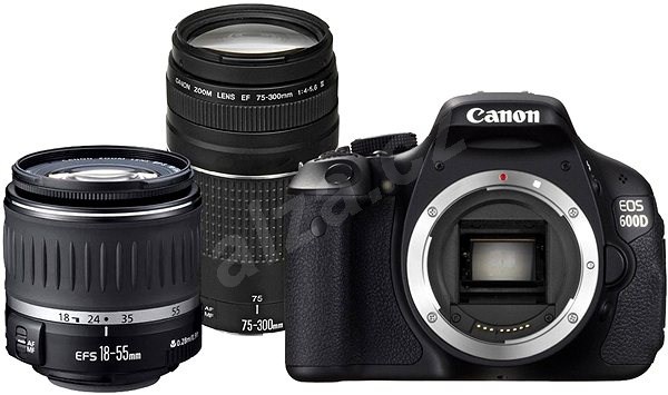  Canon EOS 600D + objektiv EF-S 18-55mm DC III + EF-S 75-300mm DC III 